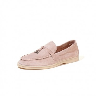 로로피아나 남/녀 핑크 로퍼 - Loro Piana Unisex Summer Walk Loafers 