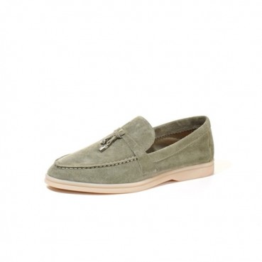 로로피아나 남/녀 카키 로퍼 - Loro Piana Unisex Summer Walk Loafers 