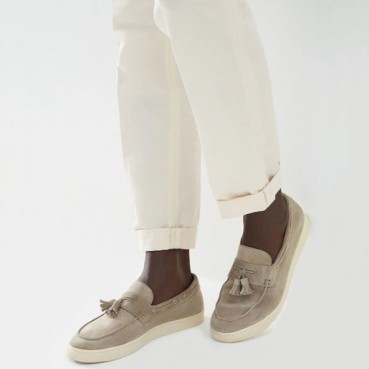 브루넬로쿠치넬리 남성 샌드스톤 로퍼 - Brunello Cucinelli Mens Sandstone Loafer 