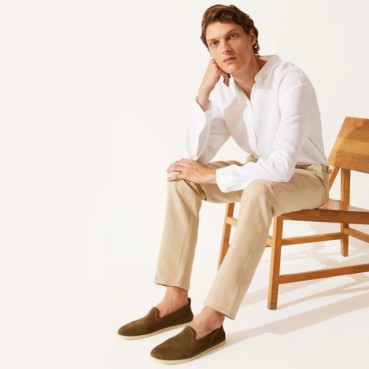 로로피아나 남성 카키 로퍼 - Loro Piana Mens Summer Walk Loafer 