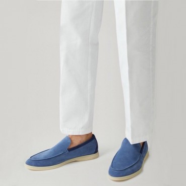 로로피아나 남성 블루 로퍼 - Loro Piana Mens Summer Walk Loafer 