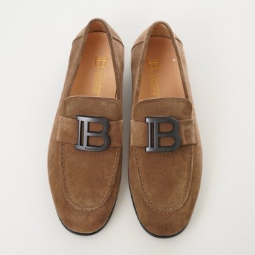발망 남성 카멜 로퍼 - Balmain Mens Camel Loafer 