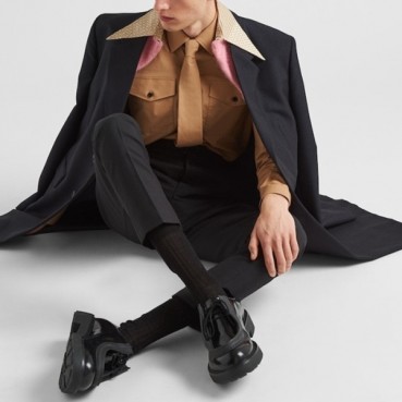 프라다 남성 클래식 블랙 로퍼 - Prada Mens Black Loafer 