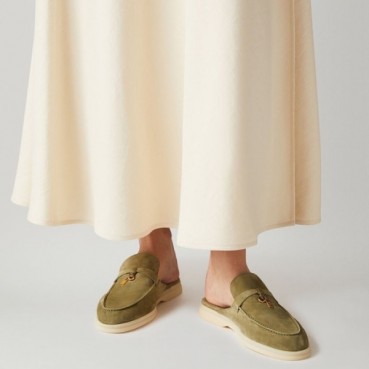 로로피아나 여성 그린 블로퍼 - Loro Piana Womens Green Bloafer 
