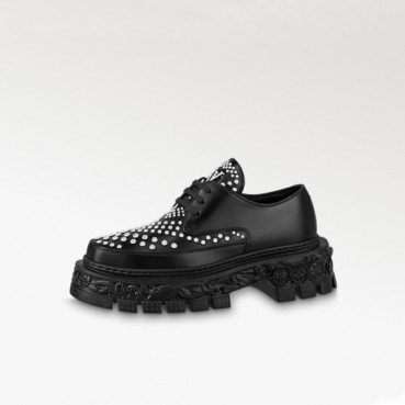 루이비통 남성 블랙 로퍼 - Louis vuitton Mens Black Loafer 