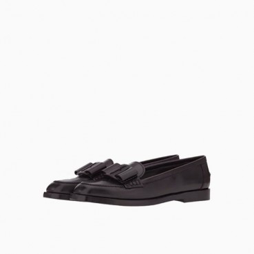 페라가모 여성 블랙 로퍼 - Salvatore Ferragamo Black Beige Loafer 