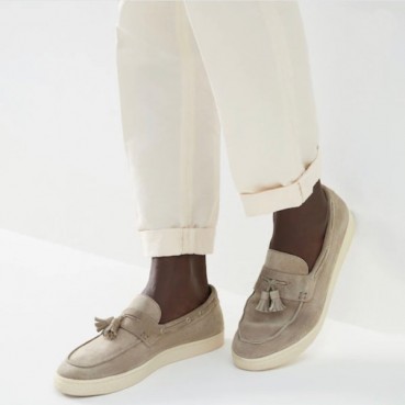 브루넬로쿠치넬리 남성 그레이 로퍼 - Brunello Cucinelli Mens Gray Loafer 