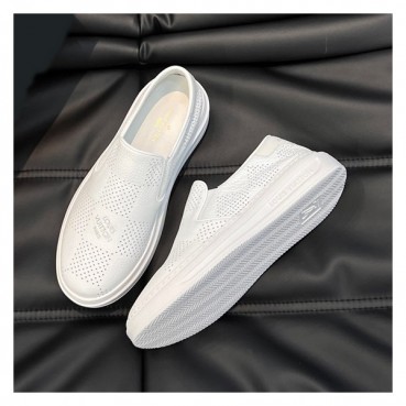 루이비통 남성 모던 화이트 로퍼 - Louis vuitton Mens White Loafer 