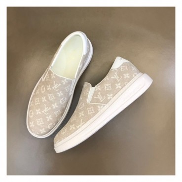 루이비통 남성 모던 베이지 로퍼 - Louis vuitton Mens Beige Loafer 