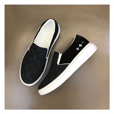 루이비통 남성 모던 블랙 로퍼 - Louis vuitton Mens Black Loafer 