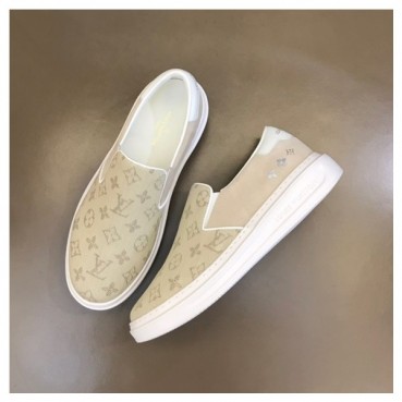 루이비통 남성 모던 베이지 로퍼 - Louis vuitton Mens Beige Loafer 