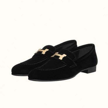 에르메스 여성 시그니처 블랙 로퍼 - Hermes Womens Black Loafer 