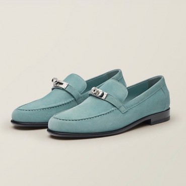 에르메스 여성 시그니처 블루 로퍼 - Hermes Womens Blue Loafer 