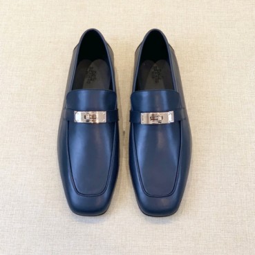 에르메스 남성 시그니처 블루 로퍼 - Hermes Mens Blue Loafer 