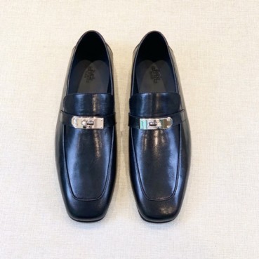 에르메스 남성 시그니처 블랙 로퍼 - Hermes Mens Black Loafer 