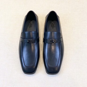 에르메스 남성 시그니처 블랙 로퍼 - Hermes Mens Black Loafer 