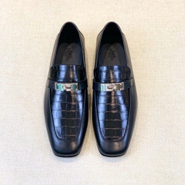 에르메스 남성 시그니처 블랙 로퍼 - Hermes Mens Black Loafer 