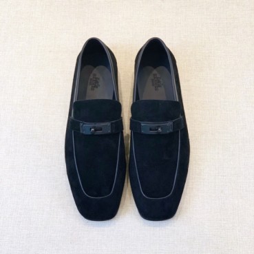 에르메스 남성 시그니처 블랙 로퍼 - Hermes Mens Black Loafer 