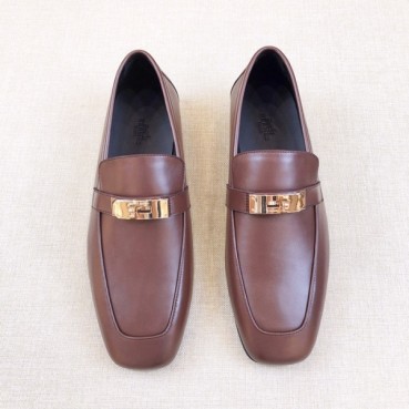 에르메스 남성 시그니처 브라운 로퍼 - Hermes Mens Brown Loafer 