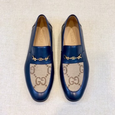 구찌 남성 이니셜 네이비 로퍼 - Gucci Mens Navy Loafer 