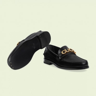 구찌 남성 이니셜 블랙 로퍼 - Gucci Mens Black Loafer 