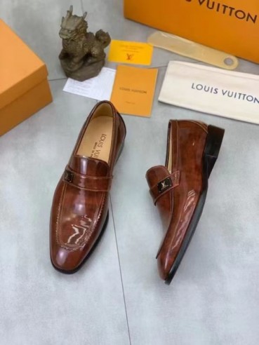 루이비통 남성 모던 카멜 로퍼 - Louis vuitton Mens Camel Loafer 