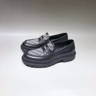 디올 남성 오블리크 블랙 로퍼 - Mens Black Loafer 