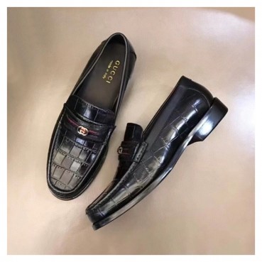 구찌 남성 로고 블랙 로퍼 - Mens Black Loafer 