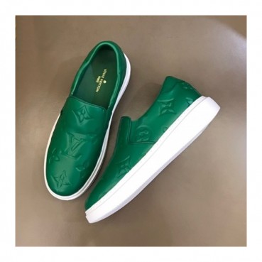 루이비통 남성 모노그램 그린 로퍼 - Mens Green Loafer 