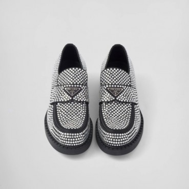 프라다 남성 Chocolate 블랙 로퍼 - Mens Black Loafer 