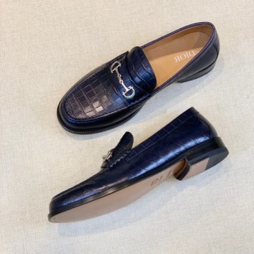 디올 남성 모던 블루 로퍼 - Mens Blue Loafer 