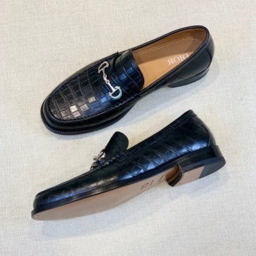 디올 남성 모던 블랙 로퍼 - Mens Black Loafer 