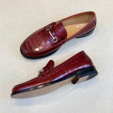 디올 남성 모던 레드 로퍼 - Mens Red Loafer 
