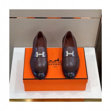 Hermes 2021 Men's Leather Loafer,HERS0529 - 에르메스 2021 남성용 레더 로퍼,Size(240