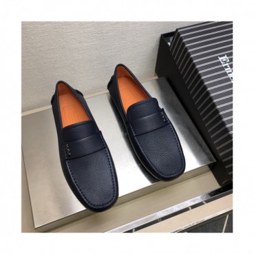 Ermenegildo Zegna 2021 Men's Loafer,ZEGS0047 - 제냐 2021 남성용 레더 로퍼,Size(240