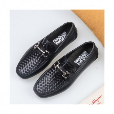 Salvatore Ferragamo 2021 Men's Leather Loafer,FGMS0577 - 페라가모 2021 남성용 레더 로퍼,Size(240