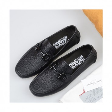 Salvatore Ferragamo 2021 Men's Leather Loafer,FGMS0574 - 페라가모 2021 남성용 레더 로퍼,Size(240