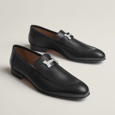 Hermes 에르메스 남성 Paris 블랙 로퍼 - Hermes Mens Black Loafer 