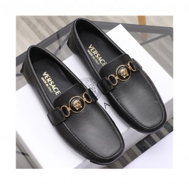 Versace 2021 Men's Leather Loafer - 베르사체 2021 남성용 레더 로퍼,Size(240