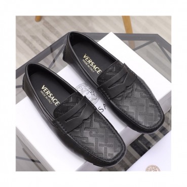 Versace 2021 Men's Leather Loafer - 베르사체 2021 남성용 레더 로퍼,Size(240