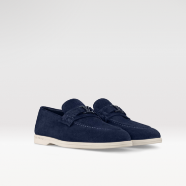 루이비통 남성 에스테이트 블루 로퍼 - Louis vuitton Mens Blue Loafer 