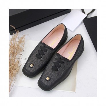Chanel 2019 Ladies Denim & Leather Loafer - 샤넬 2019 여성용 데님 & 레더 로퍼 CHAS0292.Size(225 