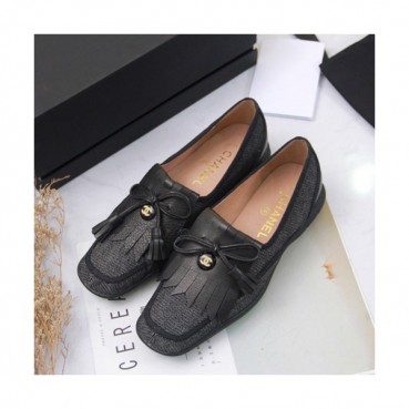 Chanel 2019 Ladies Denim & Leather Loafer - 샤넬 2019 여성용 데님 & 레더 로퍼 CHAS0290.Size(225 