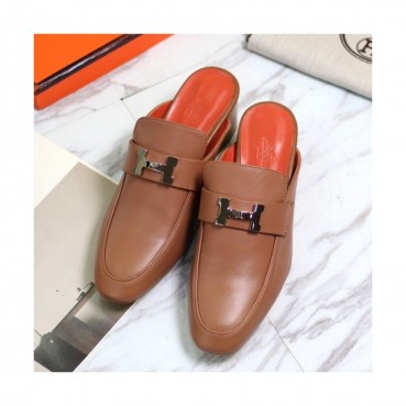Hermes 2019 Ladies Leather Middle Heel Bloafer- 에르메스 2019 여성용 레더 미들힐 블로퍼 HERS0187,Size(225 
