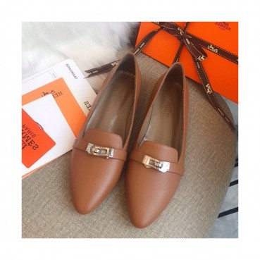 Hermes 2019 Ladies Leather Loafer- 에르메스 2019 여성용 레더 로퍼 HERS0168,Size(225 