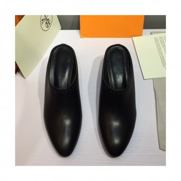 Hermes 2019 Ladies Leather Middle Heel Bloafer- 에르메스 2019 여성용 레더 미들힐 블로퍼 HERS0117,Size(225 