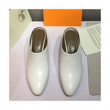 Hermes 2019 Ladies Leather Middle Heel Bloafer- 에르메스 2019 여성용 레더 미들힐 블로퍼 HERS0115,Size(225 