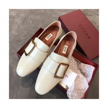 Bally 2019 Ladies Leather Middle Heel Loafer - 발리 2019 여성용 레더 미들힐 로퍼, BALS0012.Size(225 