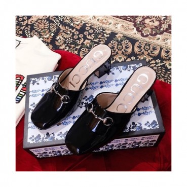 Gucci 2019 Ladies Leather Middle-heel Bloafer 
