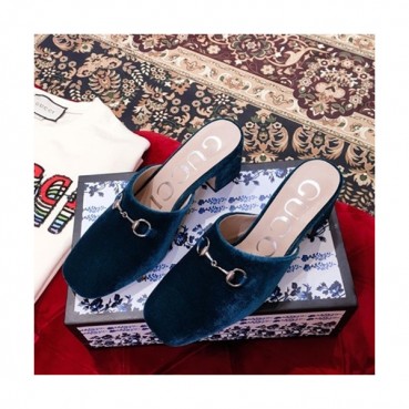 Gucci 2019 Ladies Leather Middle-heel Bloafer 